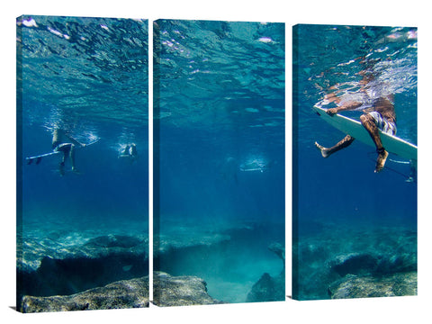 under water view of the reef at Pipeline, north shore, 01.08.08